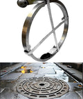 Heavy Duty Main Sewer Drain Unclogger Steel Wire Drain Auger Manual Plumbing Snake for kitchen sink, showing the steel cable and crank.