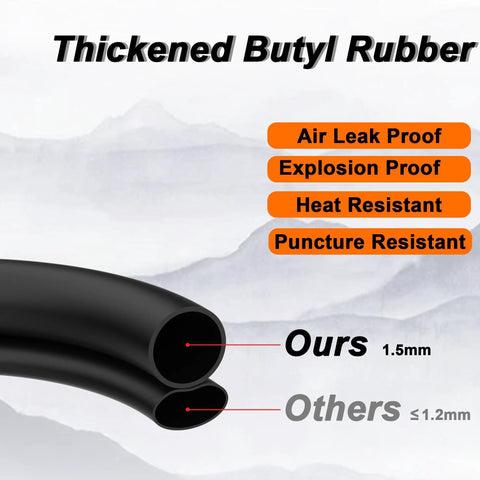 Close-up of thickened butyl rubber tube for 13x5.00-6 Tire And Inner Tube Set With TR87 Angled Valve Stem features.