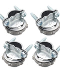 Kyuionty 4-pack 1/2-inch clamp-type cable connectors, zinc-plated for metallic conduit