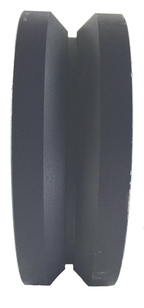 Caster Wheel Kit for Sliding Barn Doors, Heavy-Duty 6 Inch Diameter, 2 Inch Tread, 1/2 Inch Smooth and Quiet Ball Bearings, Cast Iron, Includes 3-1/2 Inch Axle and Nut, Fits 3/16 Inch Flat Bar or Smaller and Round Bar, Paintable Interior Use