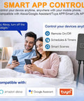 Smart app control for Versatile LED Indoor Spotlight Kit For Display Shelves Artwork Plants Jewelry And Cabinets with couple on couch