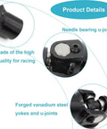 Heavy Duty 3/4 Double D To 3/4 Round Single Steering Shaft Universal U Joint Built Like A Tank With Solid Billet Steel for automotive use.