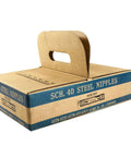 Box packaging of SCH 40 steel nipples for Half Inch Black Steel Pipe Nipples And Fittings Assorted Pack For DIY Home