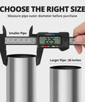 Digital caliper measuring 2.25 inch pipe for Beefy 2.25 Inch Exhaust Lap Joint Clamp Set Heavy Duty Stainless Steel Band Clamp For Automotive Exhaust Pipes Mufflers And Catalytic Converters Four Pack Durable Quick Fit Kit