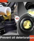 Comparison of oil pouring into engine vs prevented oil deterioration with BMW Direct Fit Crankcase Vent Valve Breather Hose Kit PCV.