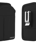 Rugged Canvas Holster For Zebra Handheld Scanners TC51 TC56 TC52 TC57 TC20 TC21 TC25 TC26 MC40 MC45, front and back view