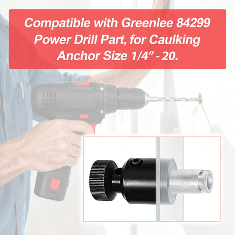 Easy To Use Screw Anchor Expander For Caulking Anchors 1/4 Inch To 20 Quick Masonry Fastener Setter Heavy Duty Compatible With 84299 Drill Part