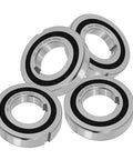 Top Shelf 4 Pack CSK10PP One Way Bearings 10x30x9mm Ratchet Clutch Rollers with chrome steel balls in a display.
