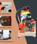 110V Automatic Key Duplicating Machine With Precision Micro Adjust And Titanium Plated HSS Blade showing blade details.