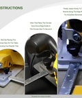 Precision Circular Saw Edge Guide Replacement Part Fits Standard Cordless Tools, shown securing saw on table with measurement rail.
