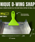 Bi Directional D Wing Drywall Corner Trowel Seven And A Half Inch Stainless Steel Blade With Polymer Handle