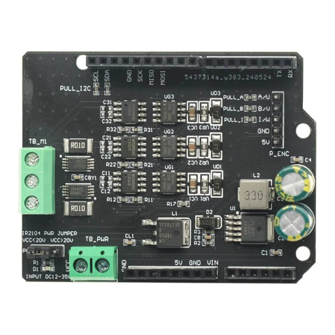 Pro Grade BLDC Motor Controller for FOC Shields with open source compatibility and Hall sensor, ideal for Arduino and STM32 projects.