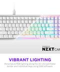 Compact MiniTKL Gaming Keyboard Stacked With Magnetic Hall Effect Switches And Rapid Trigger Circuitry For Dope Performance Crisping Keypress Sounds Vivid RGB Backlighting Pristine White Chassis with vibrant RGB lighting.