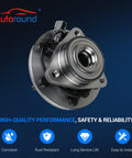Two Pack Front Wheel Hub and Bearing Assembly for Nissan Titan 04-07, Armada 05-07, Pathfinder 04, Infiniti QX56 04-07 - 6 Lug with ABS