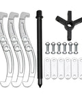 3 Jaw Gear Puller Tool Kit Built Tough, Heavy Duty Bearing And Pulley Puller Set With Reversible Jaws For Flywheel Gear