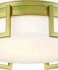 Mid Century Modern Bezel Set LED Flush Mount Ceiling Light Fixture, 10 Inch Diameter, glass canopy, warm 3000K glow