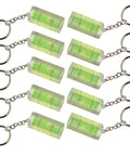 10 Pack for mini for spirit Levels Green and Blue for acrylic Glass Square with keychain design for easy portability.