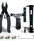 Bike Chain Repair Tools Set With Chain Breaker Tool, Master Link Pliers, Wear Indicator, 3 Pairs Missing Links