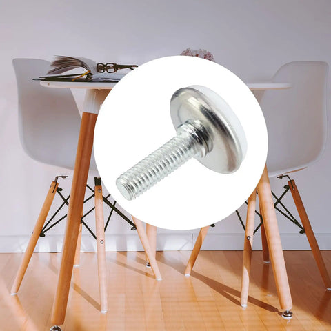 Close-up of an M6 screw-on glide from the 36 Piece Kit to Fix Those Pesky Wobbles Fast With Adjustable M6 Furniture Levelers.