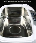 Heavy Duty Ultrasonic Cleaner With Heater 160 Watts 2.5 Liter Tank showing stainless steel basin for long items