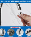 18 Piece Faucet Adapter Kit Brass Aerator Set With Male And Female Connectors demonstration on removable aerators
