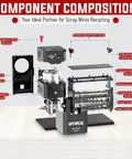 Heavy Duty Automatic Electric Wire Stripper Machine With 700W Motor And 11 Channels, exploded view of components for efficient cable stripping.