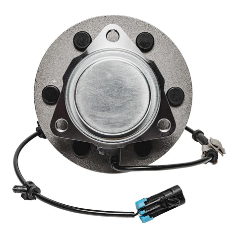 RWD Front Wheel Bearing Hub Assembly With ABS For 99-06 Chevy Silverado Sierra 1500, rear view with ABS sensor wire