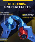 AOOSEDOO PTFE hose assembly tool, blue dual-ended AN fittings wrench for 6AN and 8AN.