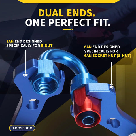 Adjustable AN Fittings Wrench Set For Hose Adapters 3AN 16AN With Double Ended 6AN To 8AN Socket Wrench Aluminum Blue Pro Grade