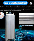 Food Grade Stainless Steel Pressure Tank 300 Liter Vertical Hydro Vessel With Built In Auto Pump, showcasing high density welding.