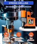 High Octane Magnetic Drill Press With Variable Speed 1400W Heavy Hitter For Rigid Metals portable drill with cutting bit features.