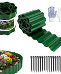 Flexible Landscape Edging Kit 59 Feet With 16 Extra Long Stakes 6 Inch Tall Plastic Border For Yard And Garden Bend To Curves Cut To Fit Weatherproof UV Resistant HDPE Ideal For Flower Beds And Tree Rings And Walkways