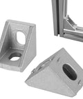40 Piece 2020 Aluminum Extrusion Corner Brackets Set Heavy Duty Right Angle T Slot Joints For 2020 Series Frames close-up view