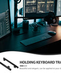 Heavy Duty Steel Keyboard Drawer Slides for Computer Desk Side Mount Keyboard Trays ultra smooth glides shown on a desk setup