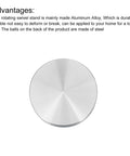 Dope Two Inch Rotating Swivel Stand With Steel Ball Bearings Annular Lazy Susan Turntable For Kitchen Corner Cabinets Pantry Organization Arts And Crafts Display Cakes And Stereos Silver 0.55 Inch, silver aluminum turntable
