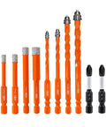 Tough As Nails Serrated Carbide Drill Bit Set Includes Diamond Tile Bits And PH2 Screwdriver Tips Quick Fit Hex Shank for masonry and tile