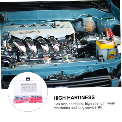 Automotive engine with 100 Piece Hydraulic Zerk Nipples Fitting Set With Covers For Automotive Use Pro Grade Grease Fittings Kit