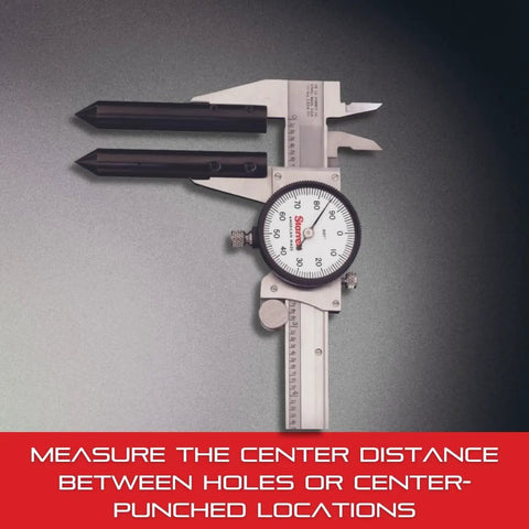 Center Distance Attachment for Dial and Electronic Calipers That Works With Series 797 798 120 123 1202 Measures Hole Center Spacing Precisely