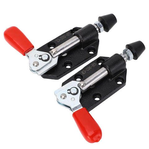 Push Pull Toggle Clamp Set For DIY Woodworking And Metalworking, Pro Grade Tunable Positioning Jig Accessories, cast iron, red handle
