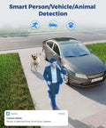 4K Outdoor Security Camera With 180 Degree Ultra Wide View And Dual Lens Color Night Vision Smart Human Vehicle Animal Detection