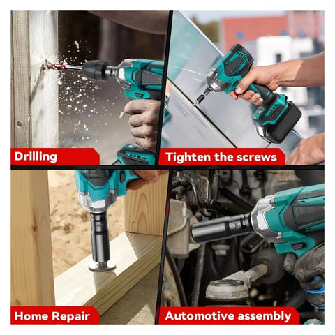 Gangsqd Cordless Impact Wrench With Brushless Motor Offers High Torque And 12 Inch Chuck For Tough Jobs Compact Design Makes It Perfect For Diy Enthusiasts And Pros Needing Reliable Performance On The Go