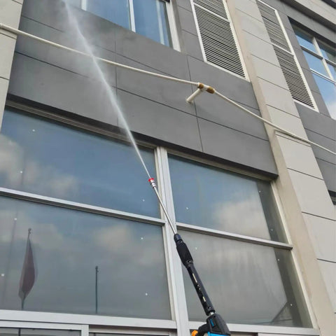 Adjustable High Power Pressure Washer Gun With Swivel Length Options 37, 24, and 10 Inches 2 Extension Wands 5 Nozzles 10 O Rings