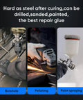 Image showing applications of Heavy Duty Metal Epoxy Adhesive For Metal Plastic Ceramic Stainless Steel Wood And Cement.