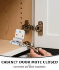 8 Pack White Nickel Self Closing Inset Cabinet Door Hinges, Flush Mount Hidden Hardware for Kitchen and Bathroom Cabinets