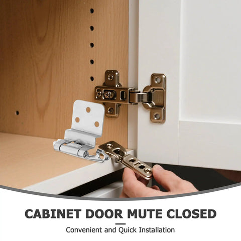 8 Pack White Nickel Self Closing Inset Cabinet Door Hinges, Flush Mount Hidden Hardware for Kitchen and Bathroom Cabinets