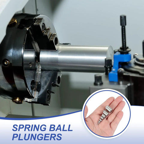Top Shelf Industrial Grade 304 Stainless Steel Ball Point Spring Plungers 12Mm X 16Mm Heavy Duty Ball Lock Pins in a hand.