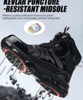Composite Toe Work Sneakers For Men And Women With Anti Smash Protection And Kevlar Puncture Resistant Midsole Lightweight Non Slip Outsole
