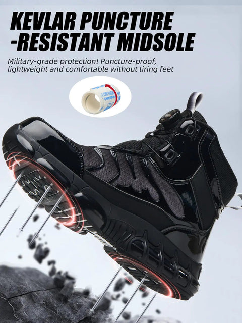 Composite Toe Work Sneakers For Men And Women With Anti Smash Protection And Kevlar Puncture Resistant Midsole Lightweight Non Slip Outsole