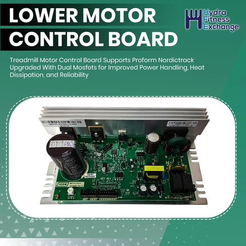 Lower Motor Control Board Controller MC1618DLS 398056 Replacement For Treadmill Drive System, circuit board close-up.