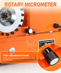 Heavy Duty Electric Hydraulic Hose Crimper 110V 600W Portable 45Mpa Crimping Machine shows rotary micrometer fine adjustment knob.